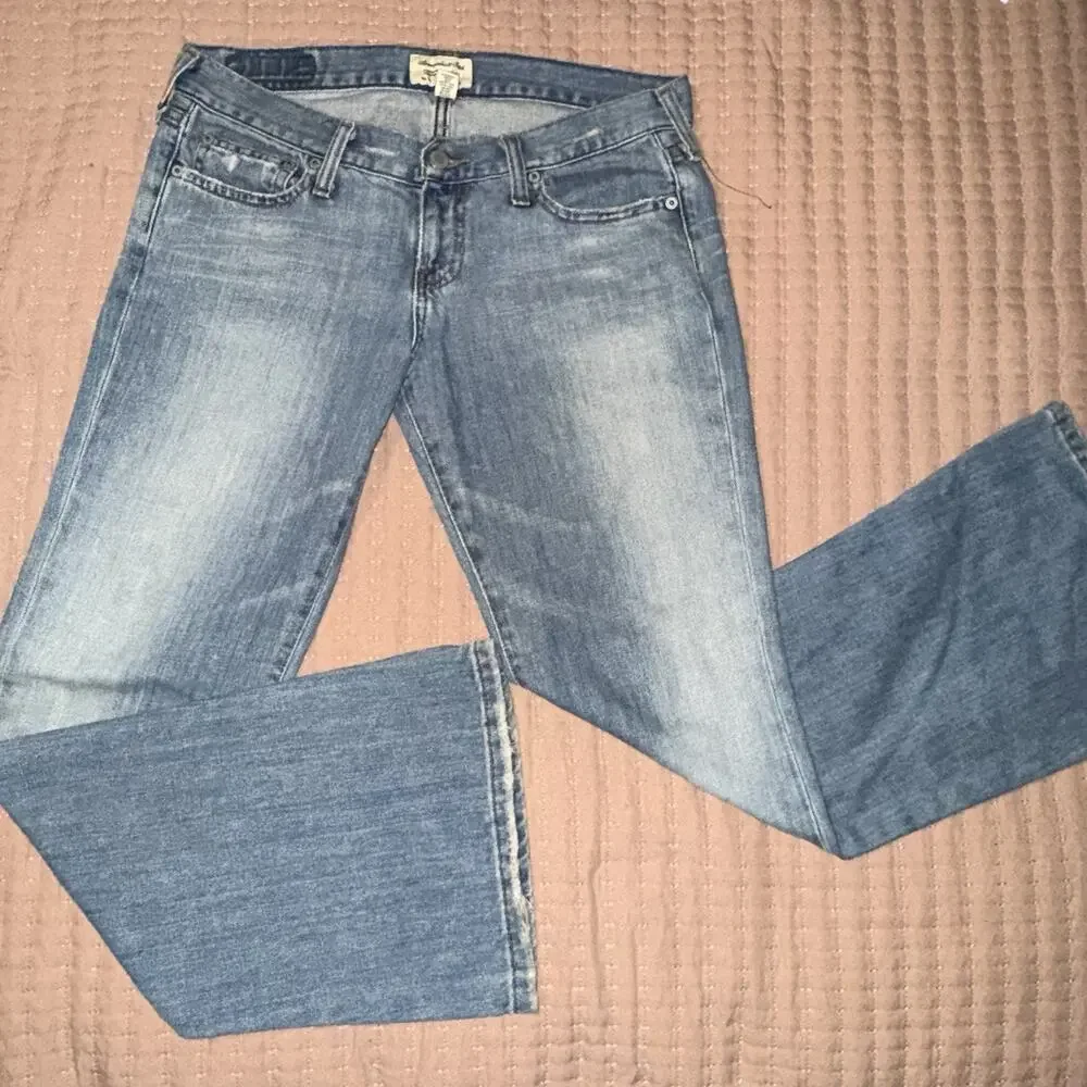 *Abercrombie & Fitch Y2K Jean & Top 2 Pc Bundle* Sz 6 32x30 & M Tank EUC Curated - Picture 9 of 16